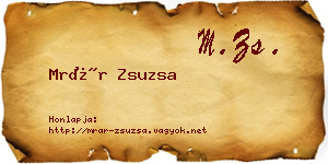 Mrár Zsuzsa névjegykártya